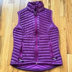 Magenta Puffer Vest - flattering design!  XS